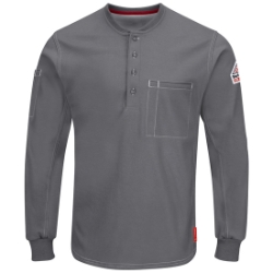 Bulwark FR iQ Series Comfort Plus Knit Henley - Charcoal 
